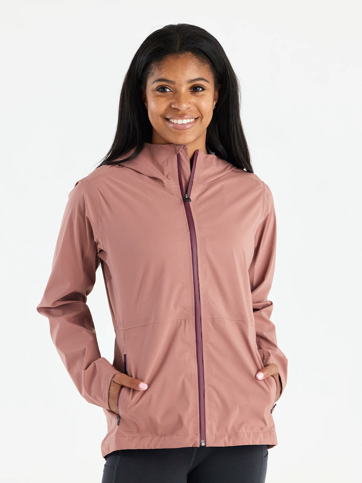 Women's Cloudshield Rain Jacket - Light Sangria Welt Pockets Slit Pockets Flap Pockets Women's Cloudshield Rain Jacket - Light Sangria Welt Pockets Slit Pockets Flap Pockets