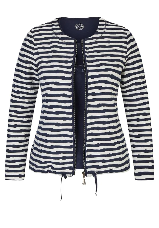 Rabe Striped Jacket & T-Shirt Twinset, Navy & White Appliqued Jacket Beaded Jacket Sequined Jacket Rabe Striped Jacket & T-Shirt Twinset, Navy & White Appliqued Jacket Beaded Jacket Sequined Jacket