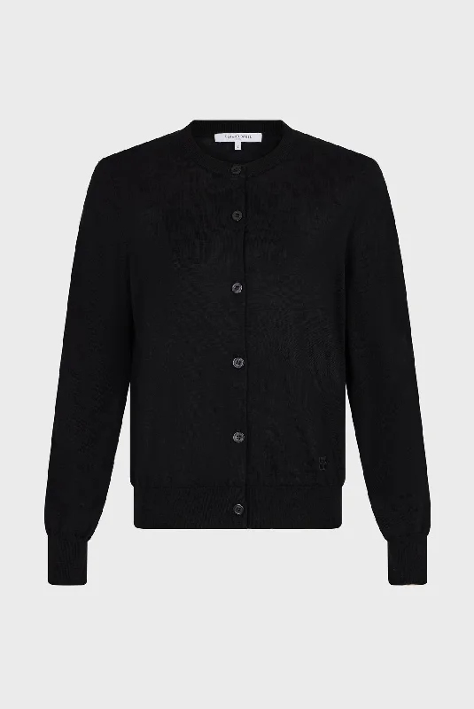 Pullover/vest Justine Dau71a222 Black Soft Wool Sweater