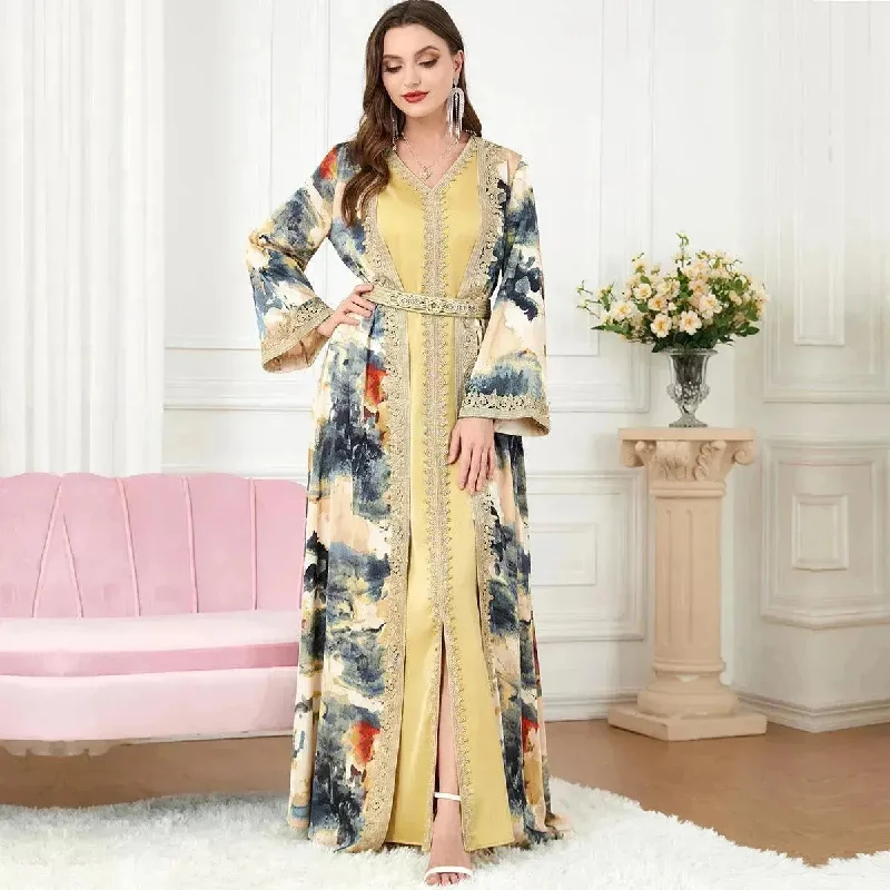 Women's Temperament Fashion Jacket Dress Two Pieces Set Welt Pockets Slit Pockets Flap Pockets Women's Temperament Fashion Jacket Dress Two Pieces Set Welt Pockets Slit Pockets Flap Pockets