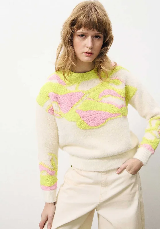 Pullover Chm-24020 Maeko Creme Blouson Sleeve Pullover