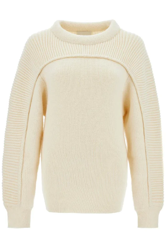 "two-tone hoby pullover PU0612FA B4L03I ECRU Peter Pan Collar