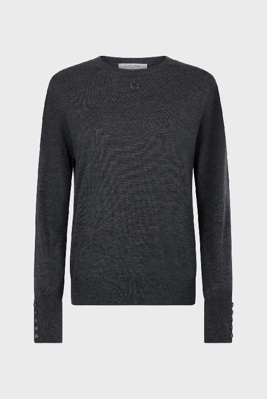 Pullover/vest Jade Dau11a222 Grey Fine Merino Wool