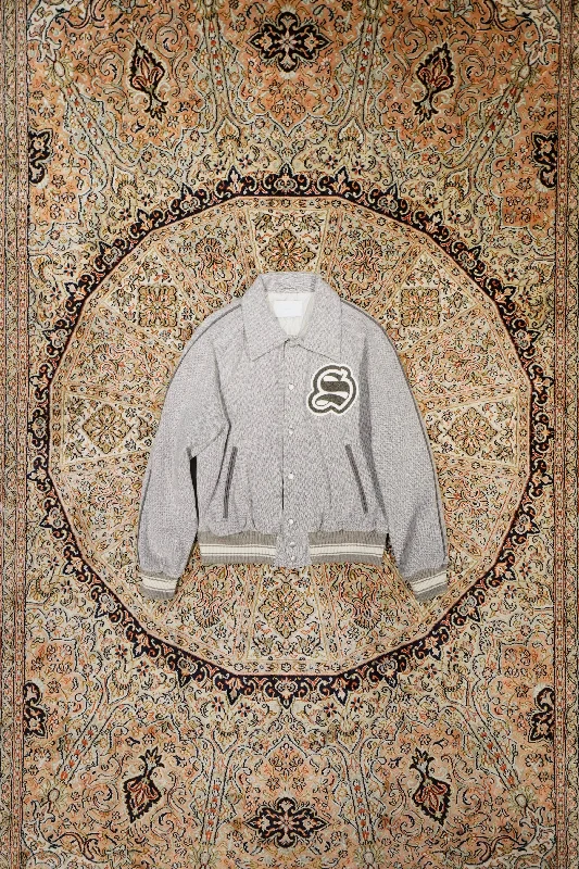 SUGARHILL MELTON STADIUM JACKET (IVORY) Toggled Jacket Drawstring Jacket Belted Jacket SUGARHILL MELTON STADIUM JACKET (IVORY) Toggled Jacket Drawstring Jacket Belted Jacket