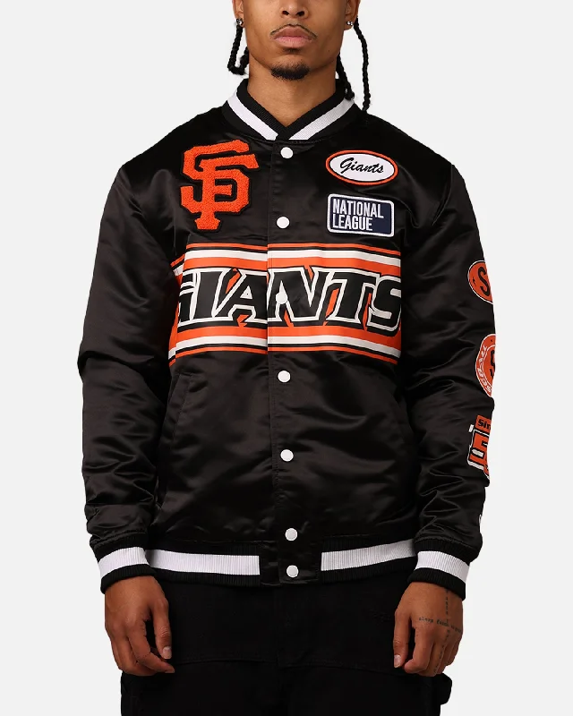 New Era San Francisco Giants 2024 Rally Drive Jacket Black/White Nylon Fabric Polyester Fabric Spandex Fabric New Era San Francisco Giants 2024 Rally Drive Jacket Black/White Nylon Fabric Polyester Fabric Spandex Fabric