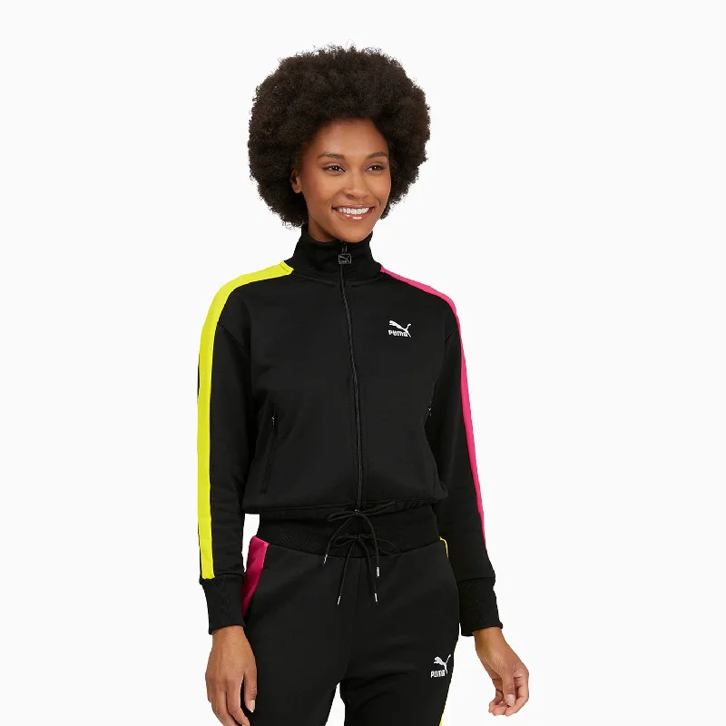 Women's Iconic T7 Crop Track Jacket Wool Jacket Cashmere Jacket Tweed Jacket