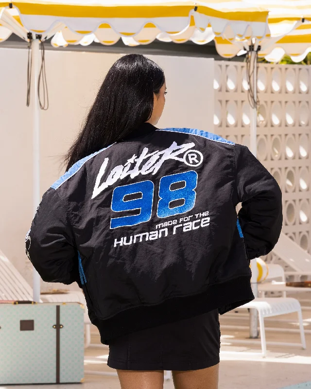 Loiter Racer Motor Jacket Black/Blue Faux Fur Jacket Real Fur Jacket Shearling Jacket Loiter Racer Motor Jacket Black/Blue Faux Fur Jacket Real Fur Jacket Shearling Jacket