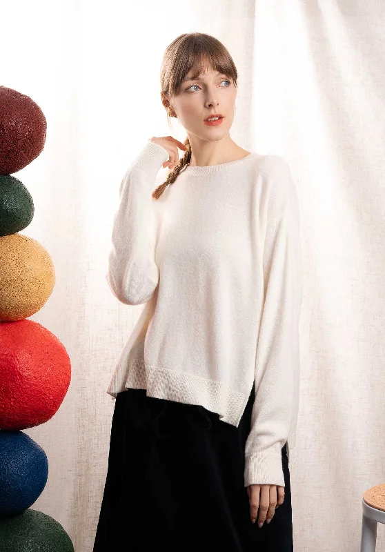 Pullover 8176 Panna Button Front Sweater