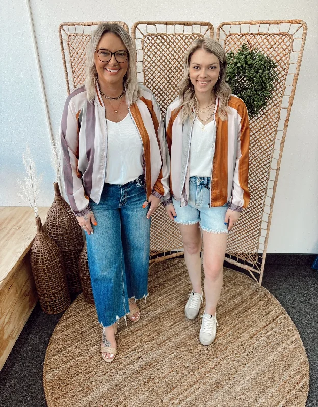 Stripe Bomber Jacket Top-Final Sale Online Only Lace Jacket Ribbed Jacket Sequined Jacket Stripe Bomber Jacket Top-Final Sale Online Only Lace Jacket Ribbed Jacket Sequined Jacket
