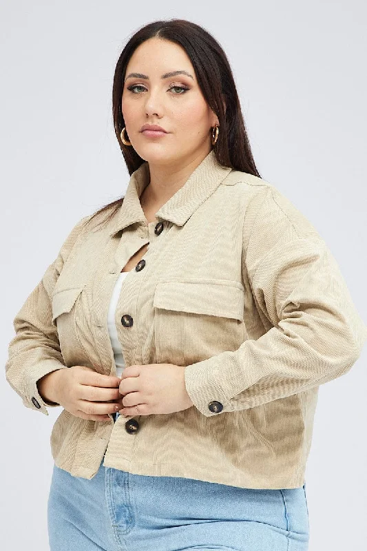 Beige Cord Crop Jacket Long Sleeve V-Neck Jacket Boat Neck Jacket Square Neck Jacket Beige Cord Crop Jacket Long Sleeve V-Neck Jacket Boat Neck Jacket Square Neck Jacket