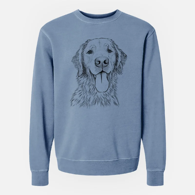 Bare Oliver Tredup the Golden Retriever - Unisex Pigment Dyed Crew Sweatshirt Hoodie Sweatshirt Pullover