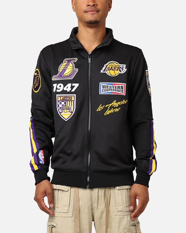 Pro Standard Los Angeles Lakers Fast Lane Track Jacket Black/Purple Mesh Jacket Canvas Jacket Denim Jacket Pro Standard Los Angeles Lakers Fast Lane Track Jacket Black/Purple Mesh Jacket Canvas Jacket Denim Jacket