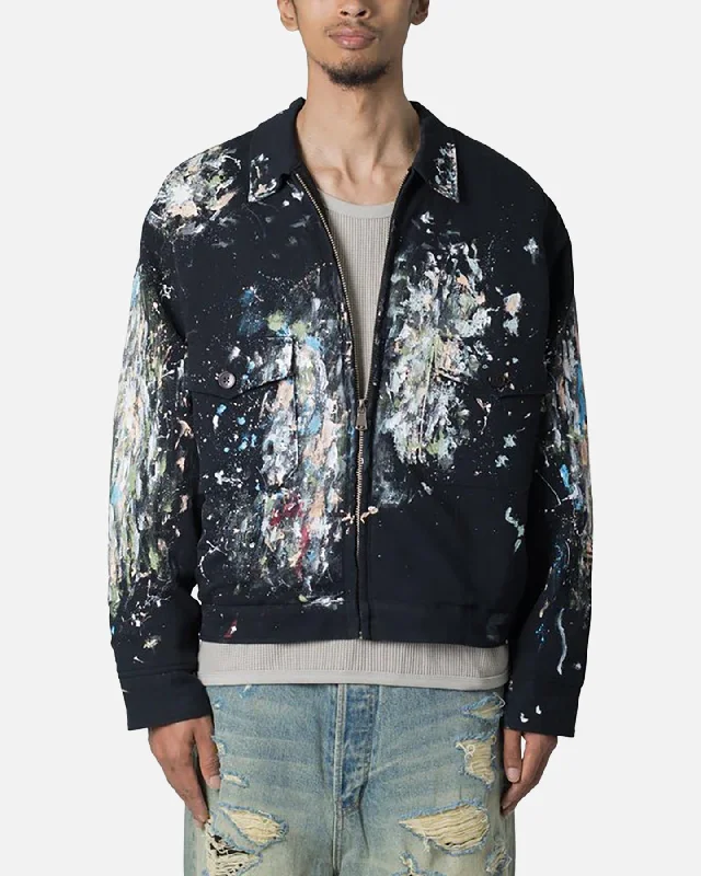 MNML Painters Work Jacket Black Wool Jacket Cashmere Jacket Tweed Jacket