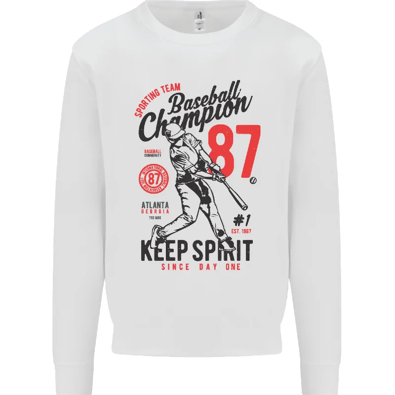 Baseball Champion Player Mens Sweatshirt Jumper Hoodie with Hem Raw Edge Edgy Unfinished Baseball Champion Player Mens Sweatshirt Jumper Hoodie with Hem Raw Edge Edgy Unfinished