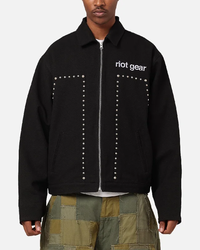 Loiter Riot Defence Jacket Black One-Shoulder Jacket Off-the-Shoulder Jacket Asymmetrical Jacket Loiter Riot Defence Jacket Black One-Shoulder Jacket Off-the-Shoulder Jacket Asymmetrical Jacket