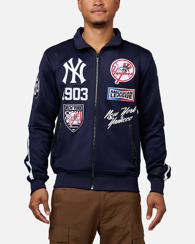 Pro Standard New York Yankees Fast Track Jacket Midnight Navy Welt Pockets Slit Pockets Flap Pockets Pro Standard New York Yankees Fast Track Jacket Midnight Navy Welt Pockets Slit Pockets Flap Pockets
