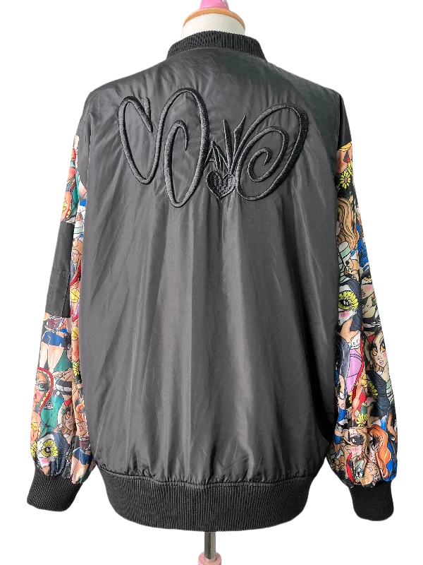 Windbreaker Jacket Colorful Collage sleeves L/XL Zippered Jacket Buttoned Jacket Snapped Jacket Windbreaker Jacket Colorful Collage sleeves L/XL Zippered Jacket Buttoned Jacket Snapped Jacket