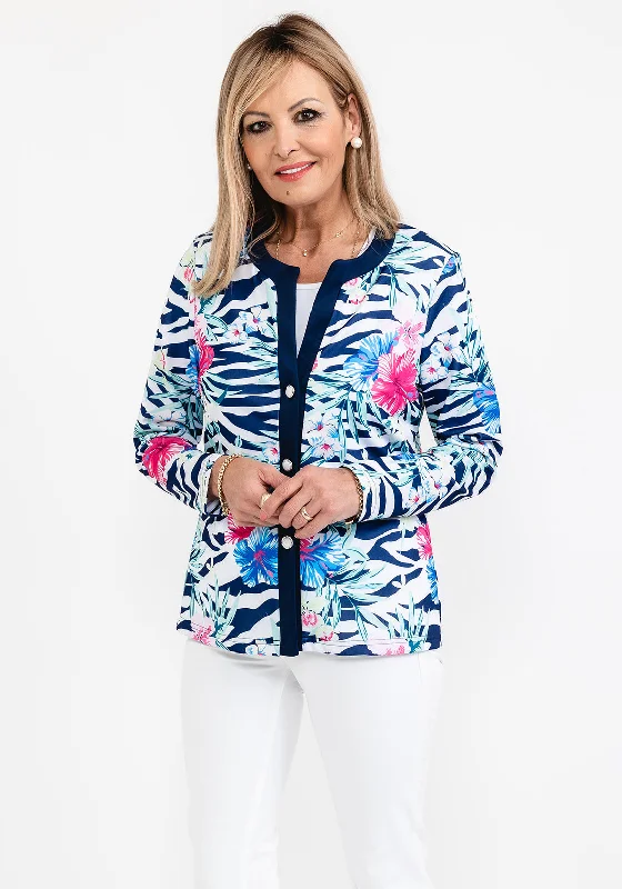 Avalon Tropical Print Jacket & Top Twinset, Navy Multi Satin Jacket Silk Jacket Chiffon Jacket Avalon Tropical Print Jacket & Top Twinset, Navy Multi Satin Jacket Silk Jacket Chiffon Jacket