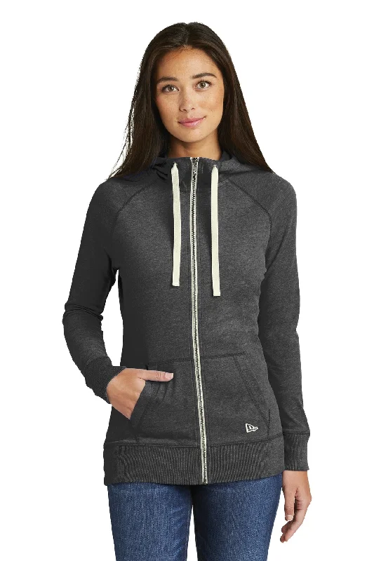 New Era ® Ladies Sueded Cotton Blend Full-Zip Hoodie. LNEA122 Hoodie with Applique Textured Unique