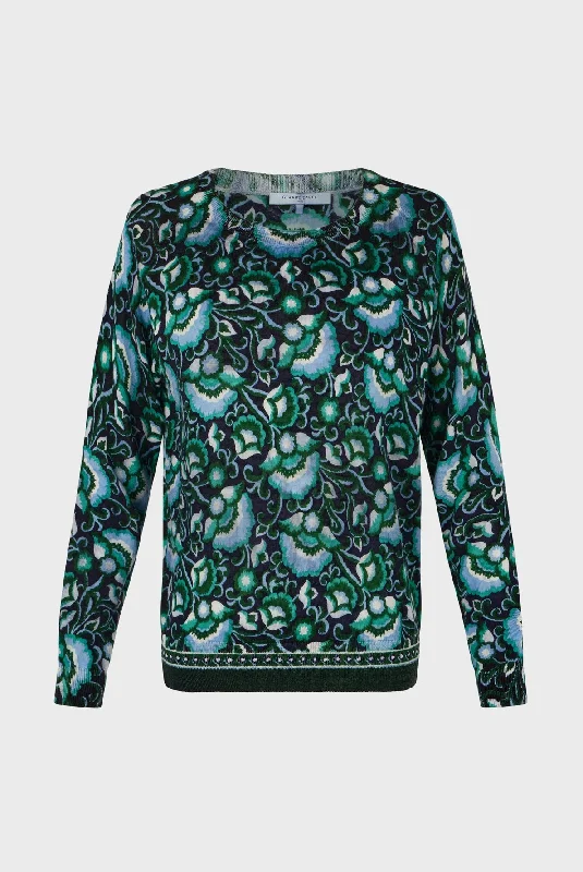 Pullover/vest Joana Daua4a226 Green Port Neck Pullover