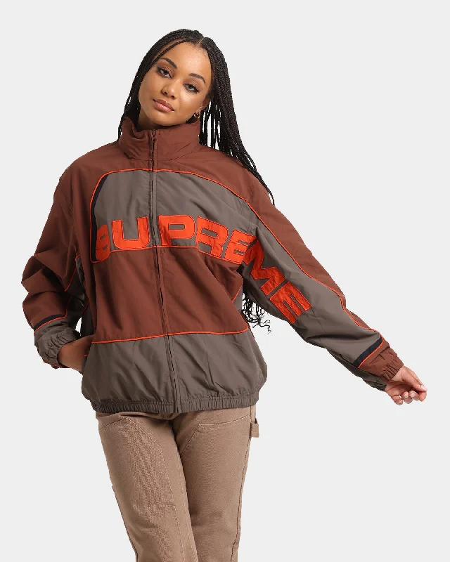 Supreme Panelled Track Jacket Brown Striped Jacket Polka Dot Jacket Floral Jacket