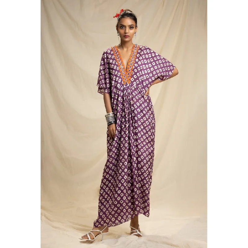 Rajdeep Ranawat Dibbia Kusum Plum Dress