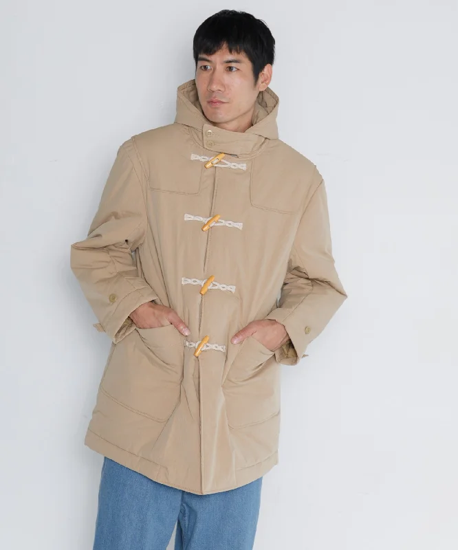 【MEN】ARMY TWILL COTTON NYLON DUFFEL COAT Jersey Tulle Batik