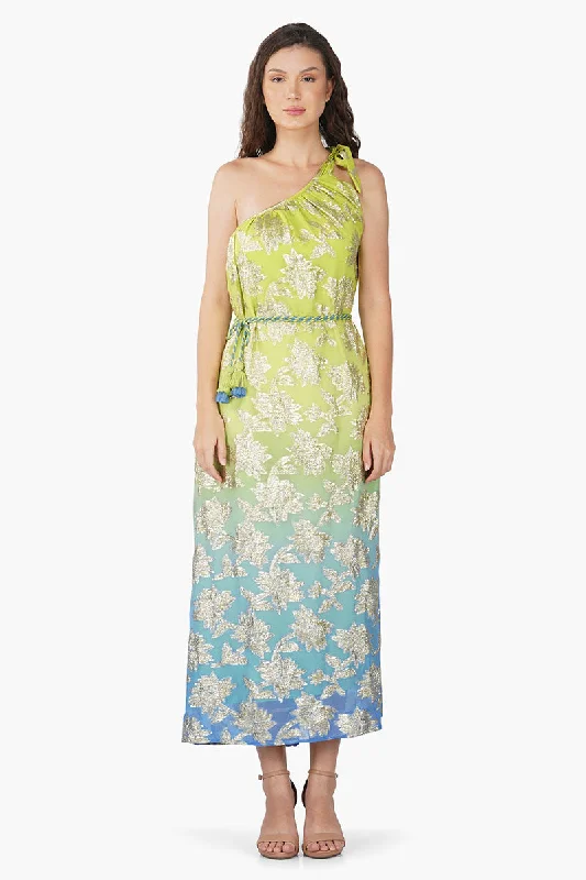 Summer June One Shoulder Lurex Dress