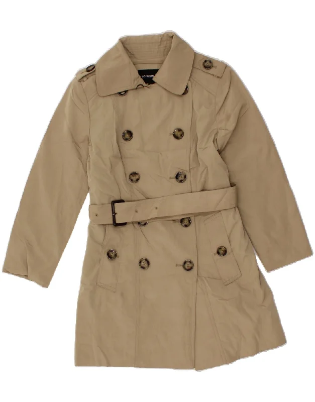 LONDON FOG Womens Pea Coat UK 6 XS Beige Polyester Three-Quarter Sleeve Elbow Sleeve Wrist Sleeve LONDON FOG Womens Pea Coat UK 6 XS Beige Polyester Three-Quarter Sleeve Elbow Sleeve Wrist Sleeve