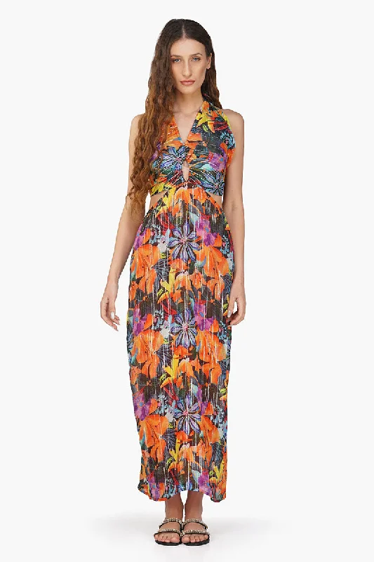 Night Queen Floral Printed Dress