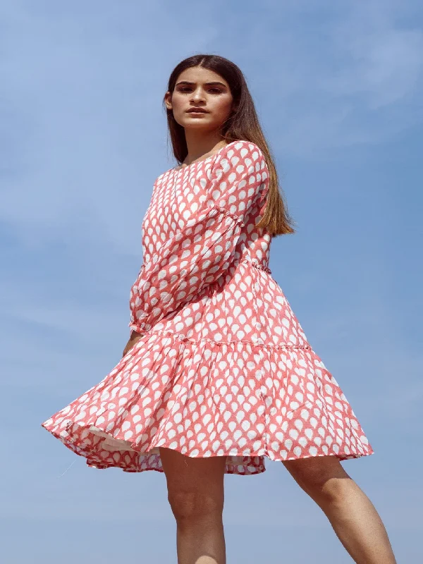 LITTLE RED TEARDROP DRESS