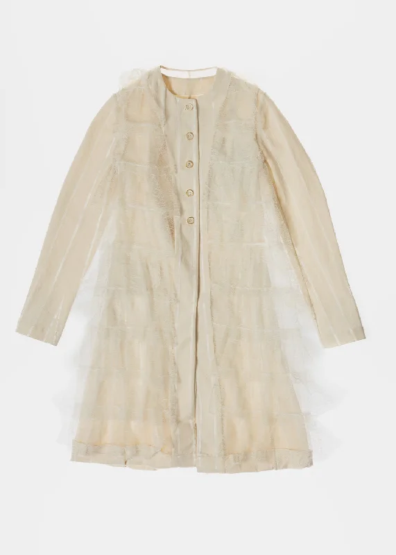 Off White Coda Coat Hook-and-Loop Buckled Tied