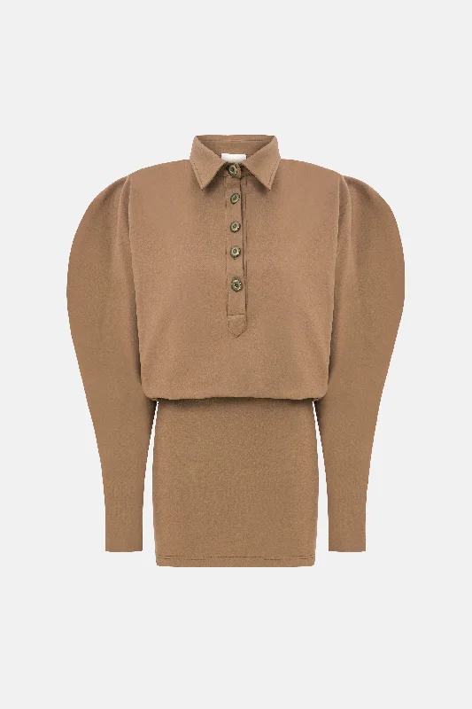 LUCKY DRESS / LIGHT BROWN