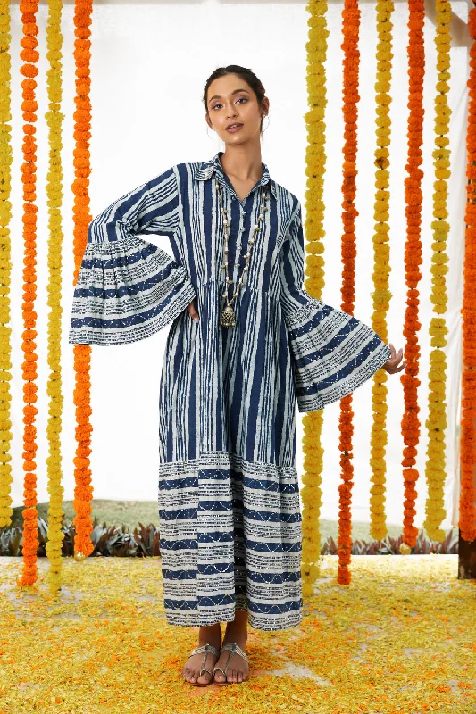 Long Dress With Bell Sleeves