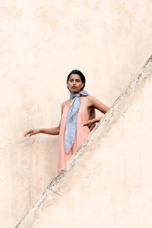 Salmon Pink Tan Dress