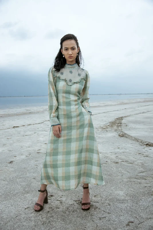 Translucid Green & Yellow Dress