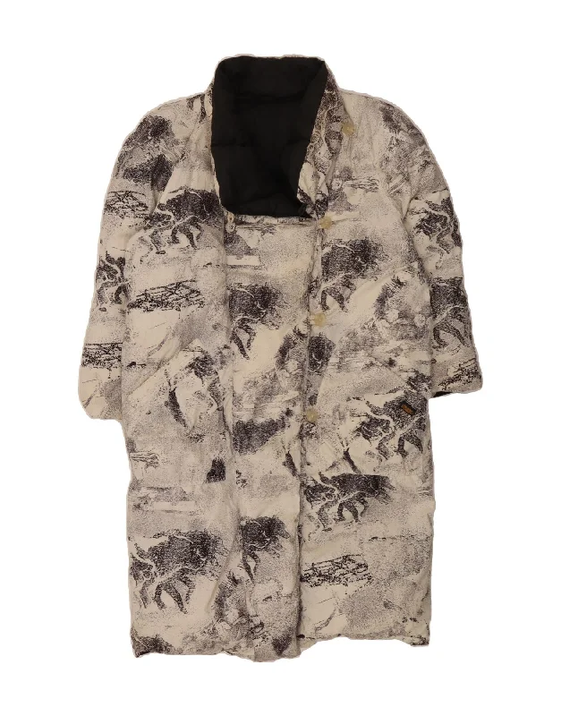 CIESSE PIUMINI Womens Padded Coat IT 44 Medium Grey Animal Print Bomber Jacket Denim Jacket Leather Jacket CIESSE PIUMINI Womens Padded Coat IT 44 Medium Grey Animal Print Bomber Jacket Denim Jacket Leather Jacket