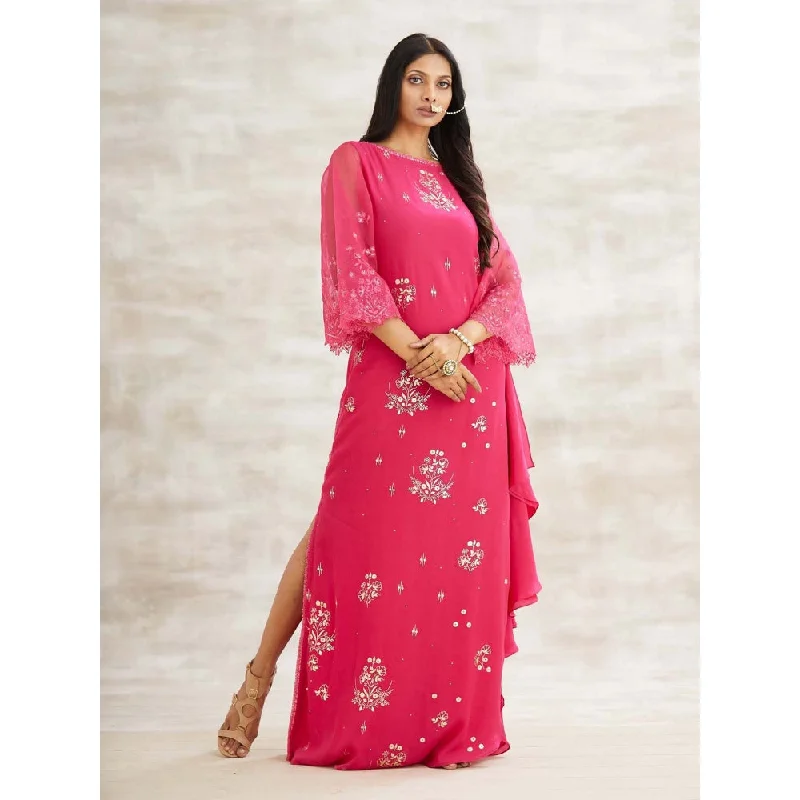 MANDIRA WIRK Pink Embellished Dress