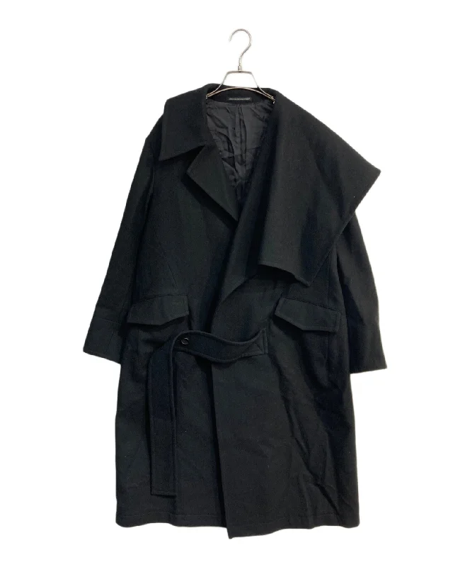 [Pre-owned] yohji yamamoto+noir Asymmetrical wool coat 19AW NC-C01-102 NC-C01-102 Vent Hem Cuff