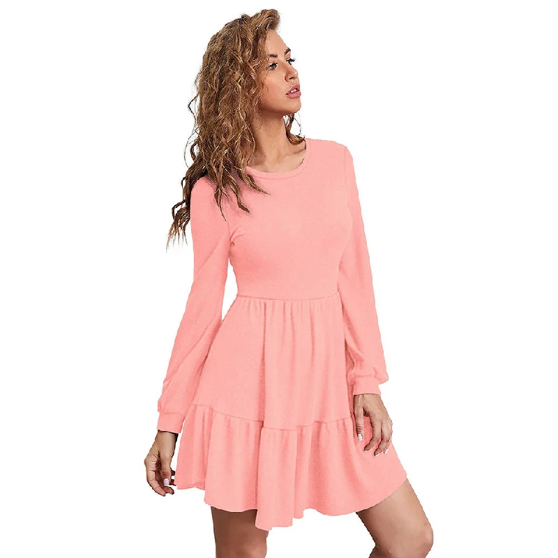 Odette Peach Skater Dress for Women