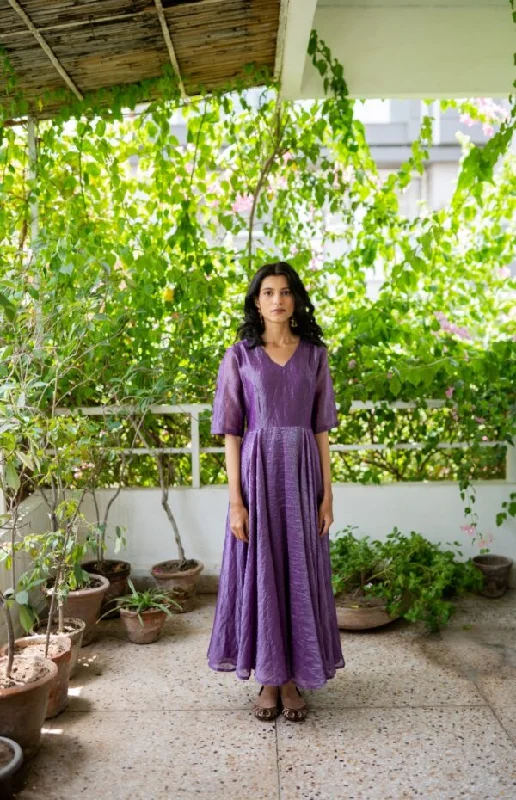 HANDWOVEN BANARASI ZARI GHERDAR DRESS