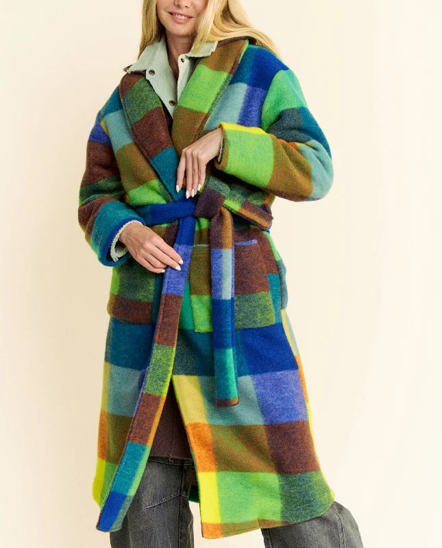 Emma Belted Coat Faux Fur Real Fur Shearling