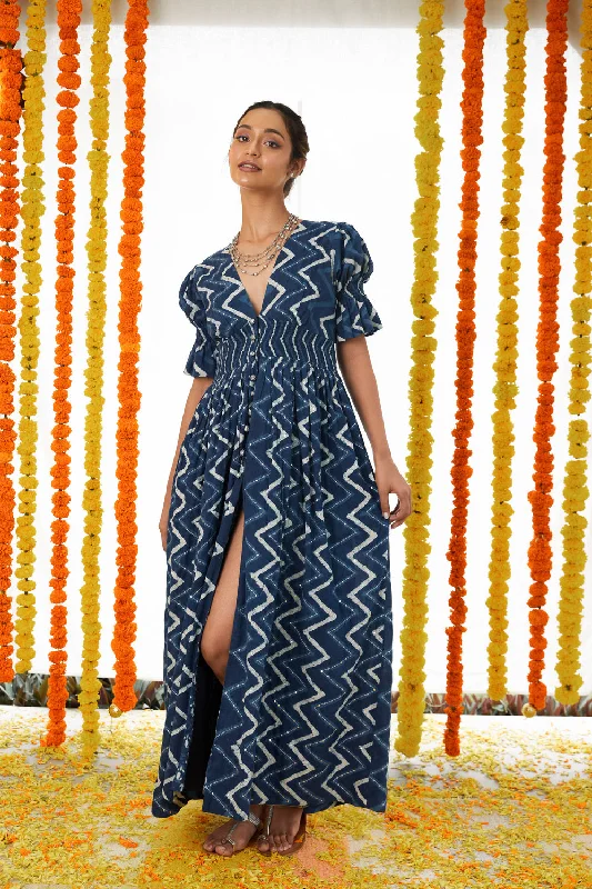 Half Buttoned Down Long Dress