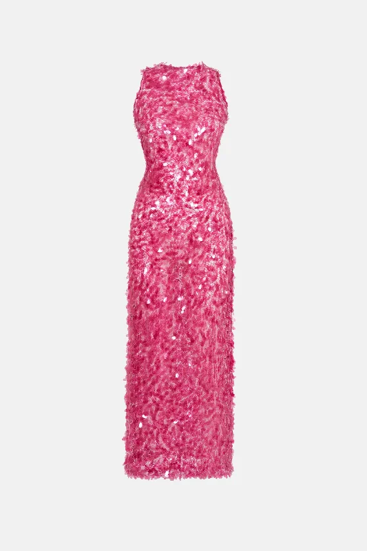 PARISA DRESS / PINK SEQUINED