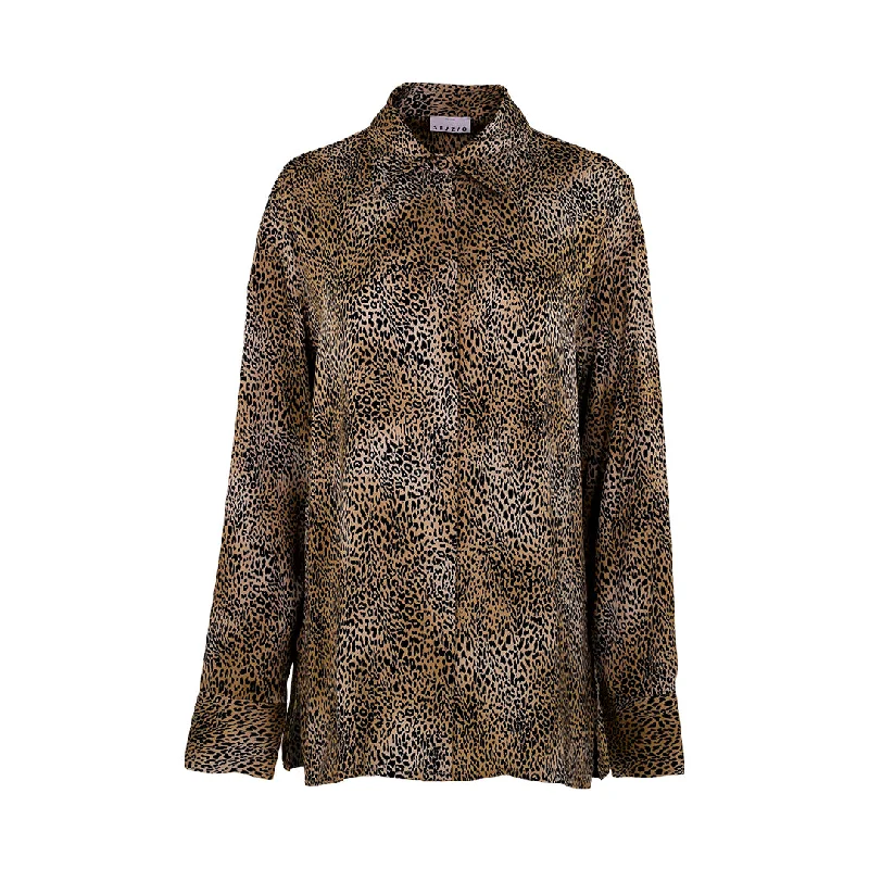 Sfizio Women's Graphic Skin Print Shirt Cashmere Blend Cotton Blend Poly Blend