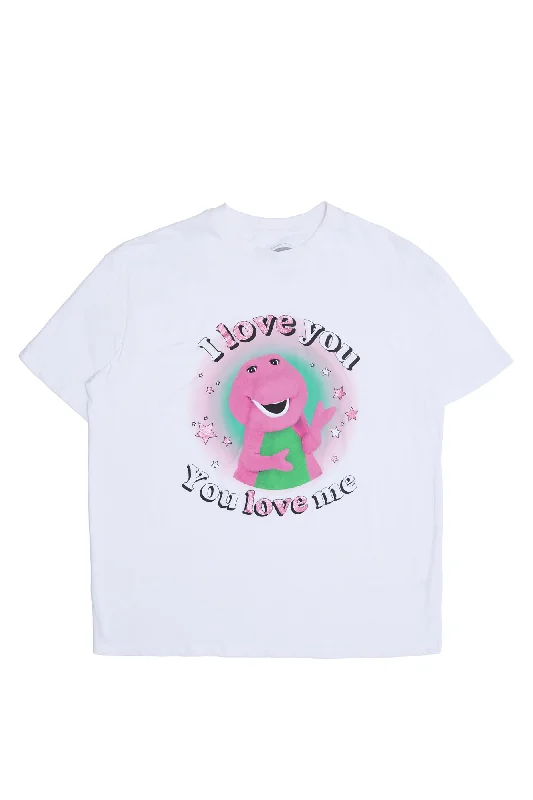 Barney Graphic Glitter Relaxed Tee Anti-Pilling Machine Wash Handmade
