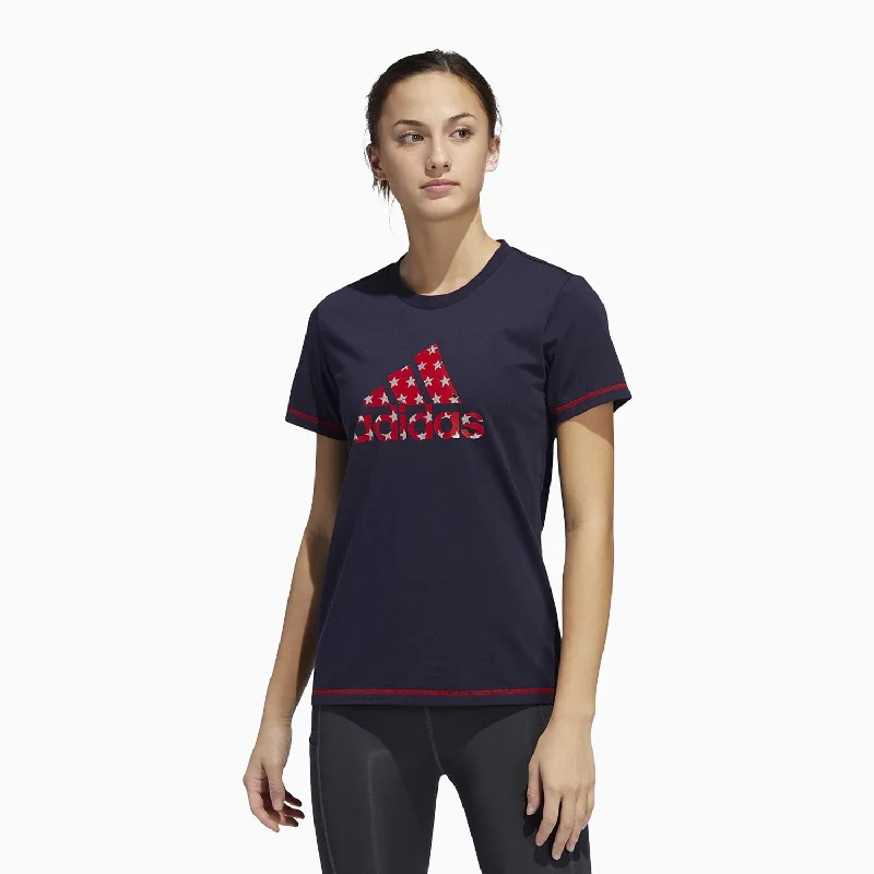 Women's Americana T Shirt Spandex Blend Rayon Blend Denim Blend
