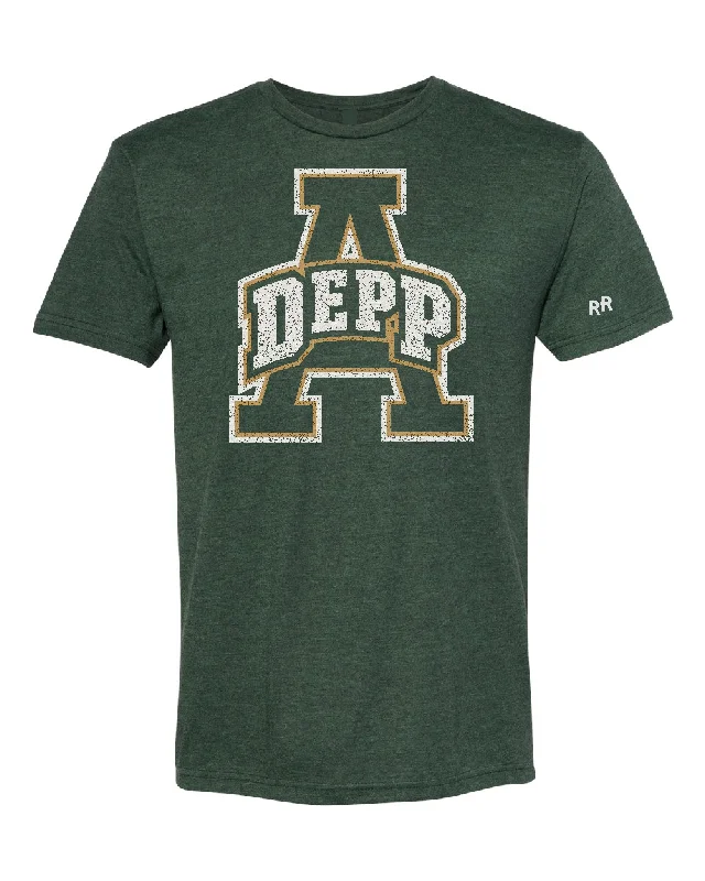 Block A Depp Green Tee | Adult Collared T-Shirt Boat Neck A-Line