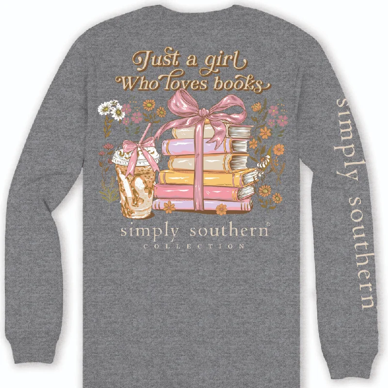 Book Long Sleeve Tee Mesh Fabric Canvas Fabric Denim Fabric