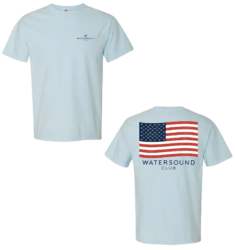 Unisex Chambray "W" Flag Tee Terry Blend Velvet Blend Canvas Blend